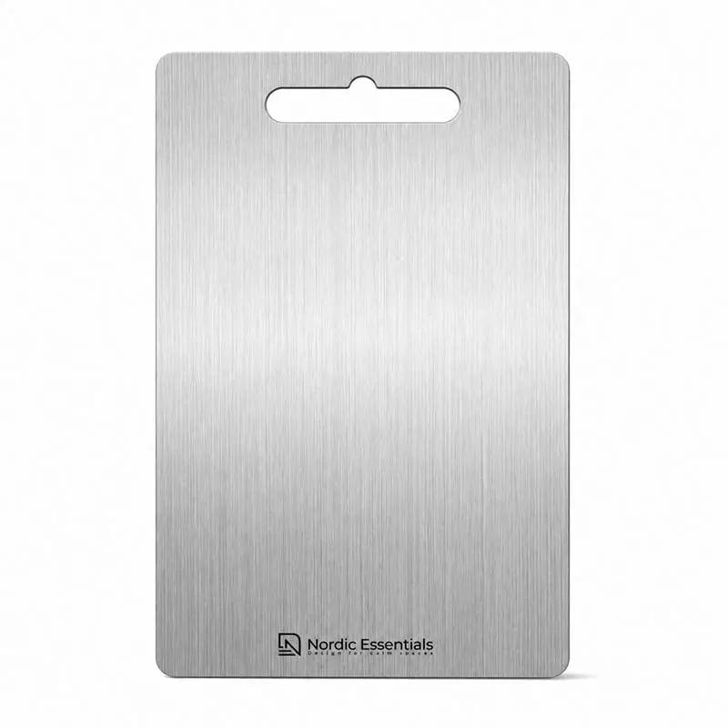Cutting boards: Stainless steel chopping board, double-sided, anti-bacterial, knife-safe, Nordic Essentials.