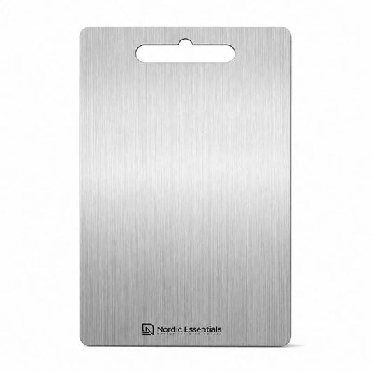 Cutting boards: Stainless steel chopping board, double-sided, anti-bacterial, knife-safe, Nordic Essentials.