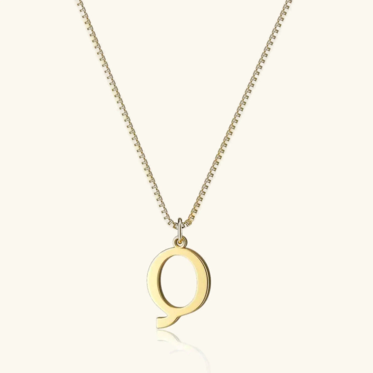 Dames Letterketting – Gold-Tone Initiaal Hanger