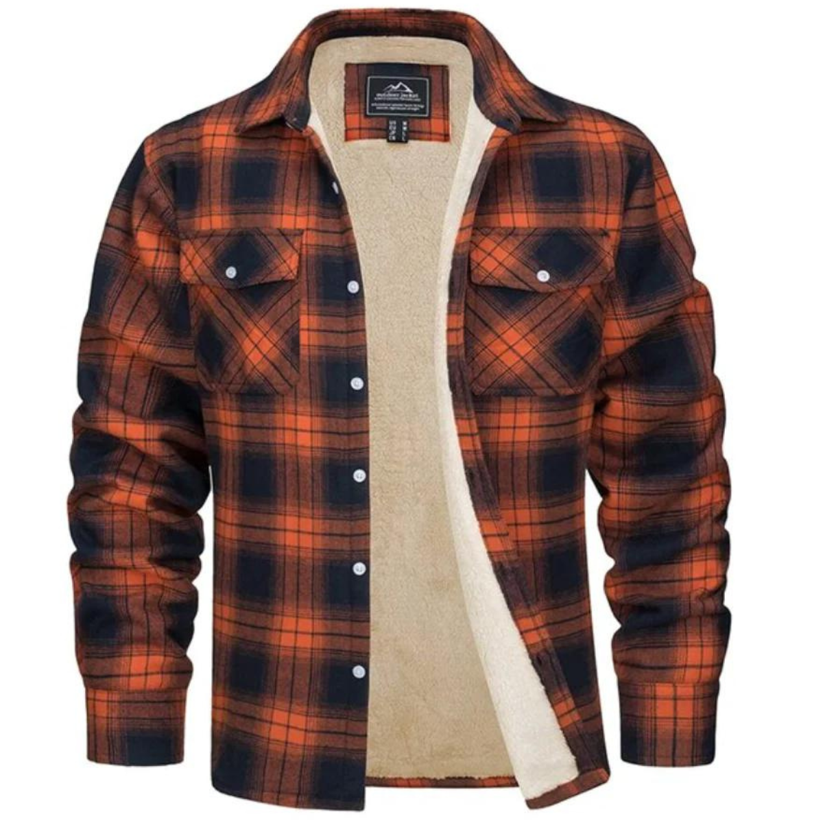 Derrick | Men's Sherpa Lined Plaid Shirt Jacket - Image 4