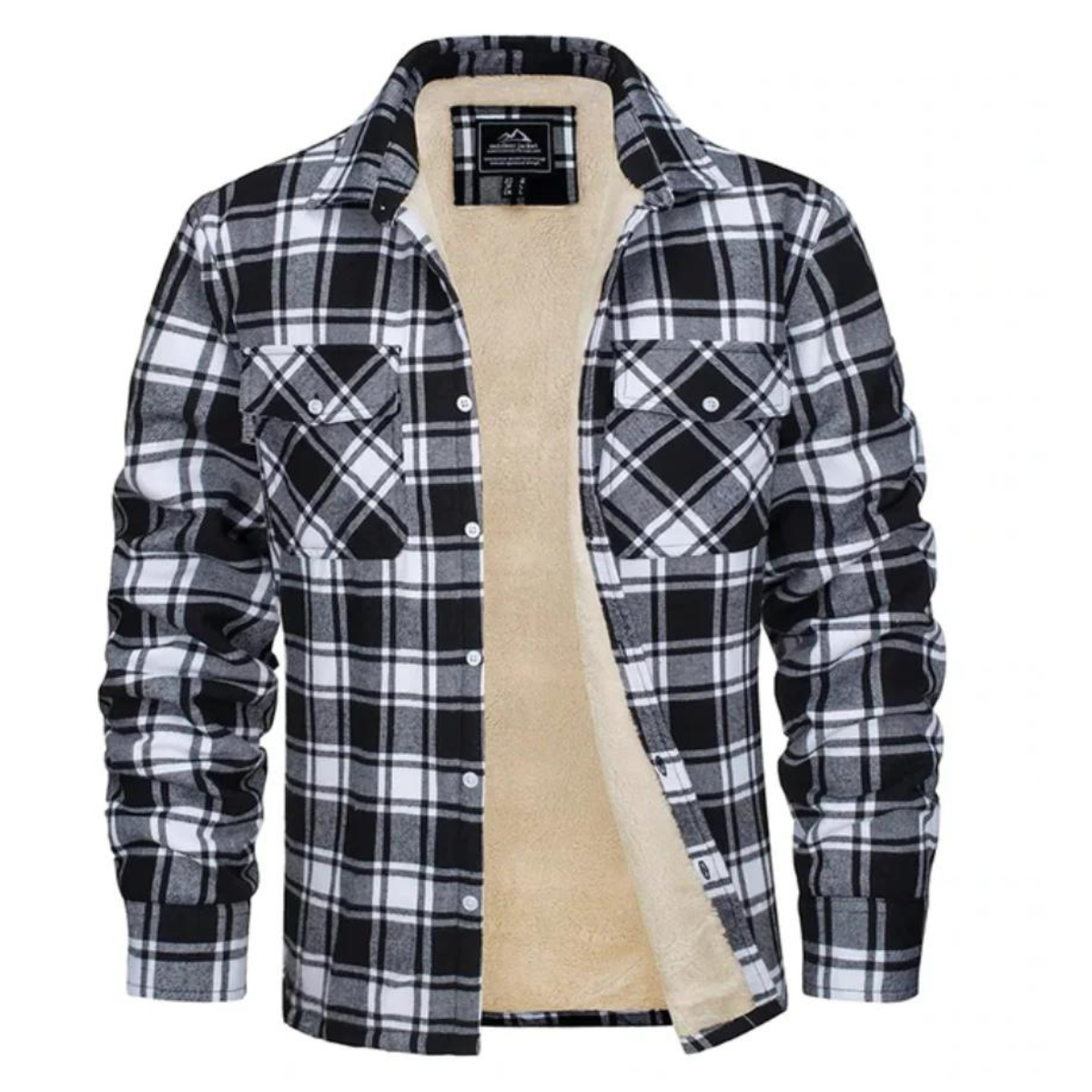 Derrick | Men's Sherpa Lined Plaid Shirt Jacket - Image 7
