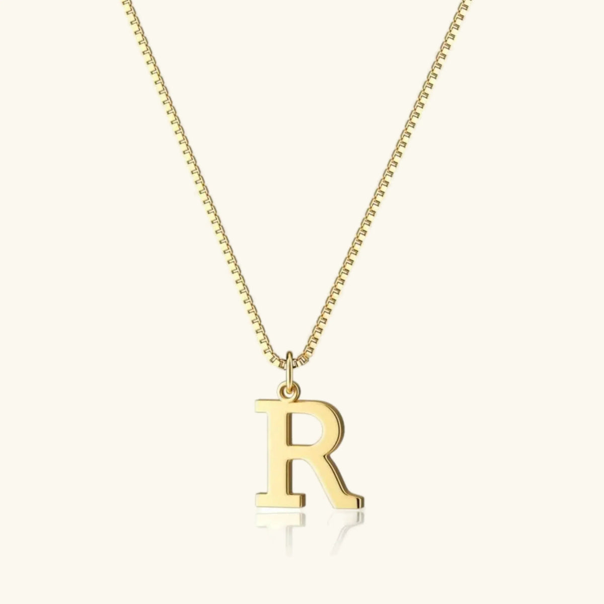 Dames Letterketting – Gold-Tone Initiaal Hanger