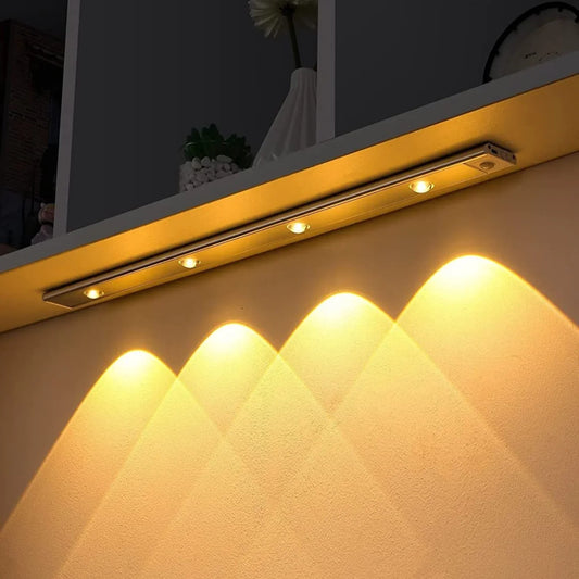 LED Lichtbalk Oplaadbaar met Bewegingssensor – Draadloos Aluminium