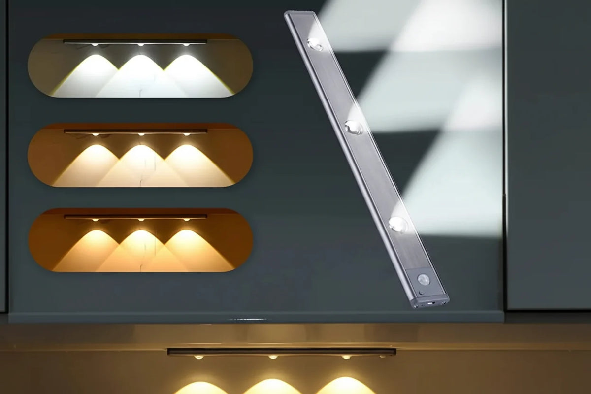 LED Lichtbalk Oplaadbaar met Bewegingssensor – Draadloos Aluminium