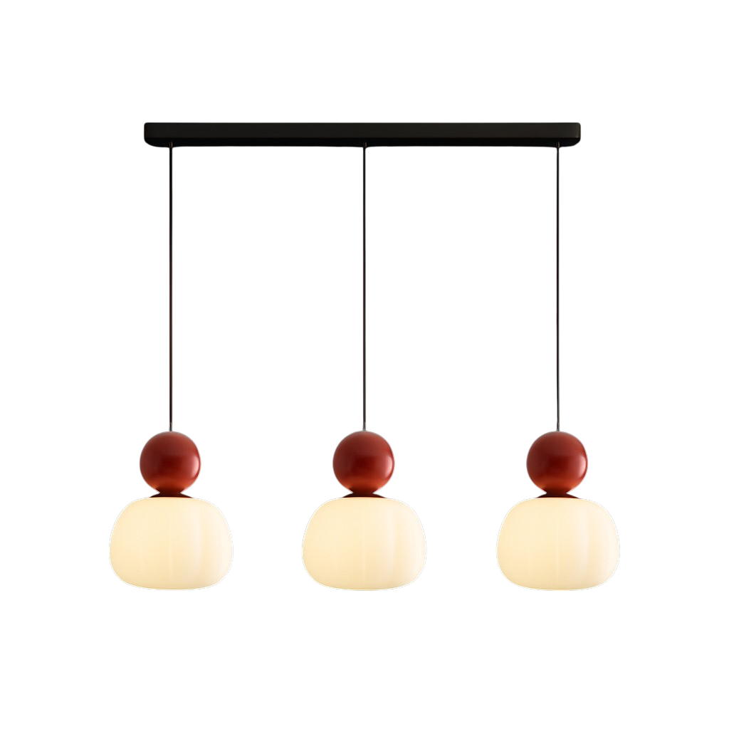 Art Deco Hanglamp met Acrylen Kap en Gelakte Bol