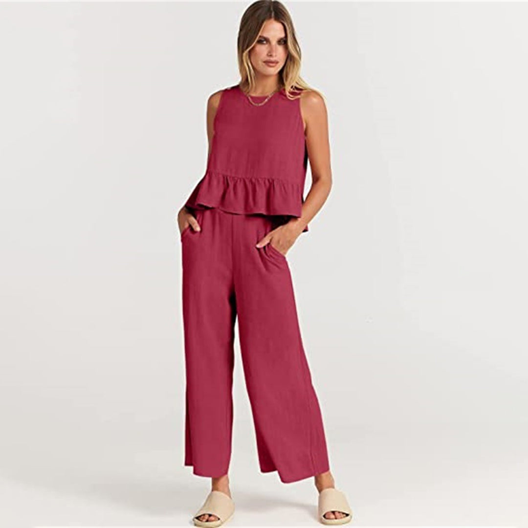 Giuliana - Tweedelig Set Met Mouwloos Topje Voor Zomer