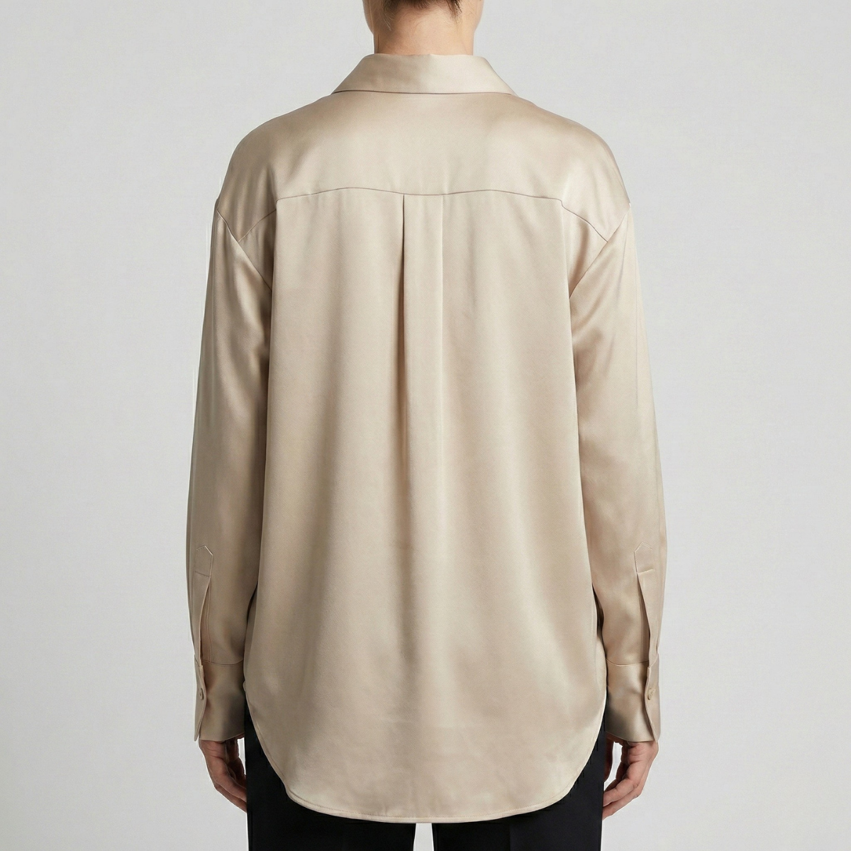 dames relaxed fit glanzende blouse