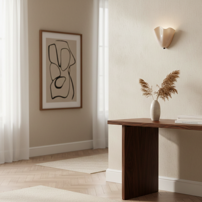 Retro Colored Glass Wall Light with Shell Design – 28cm 11
