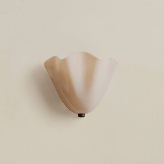 Retro Colored Glass Wall Light with Shell Design – 28cm 3