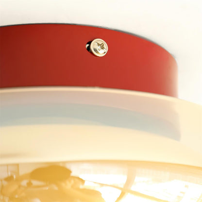 Retro Plafondlamp Opbouw Rookglas met Geïntegreerde LED