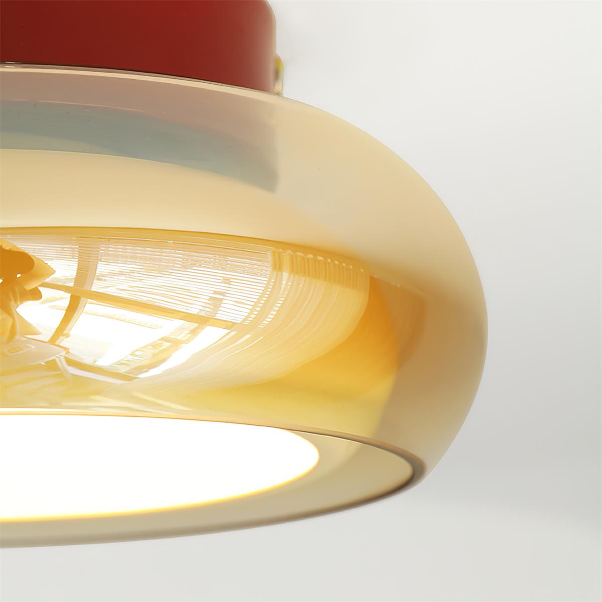 Retro Plafondlamp Opbouw Rookglas met Geïntegreerde LED