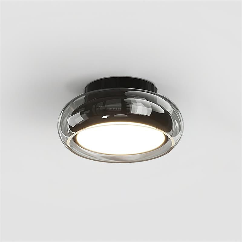 Retro Plafondlamp Opbouw Rookglas met Geïntegreerde LED