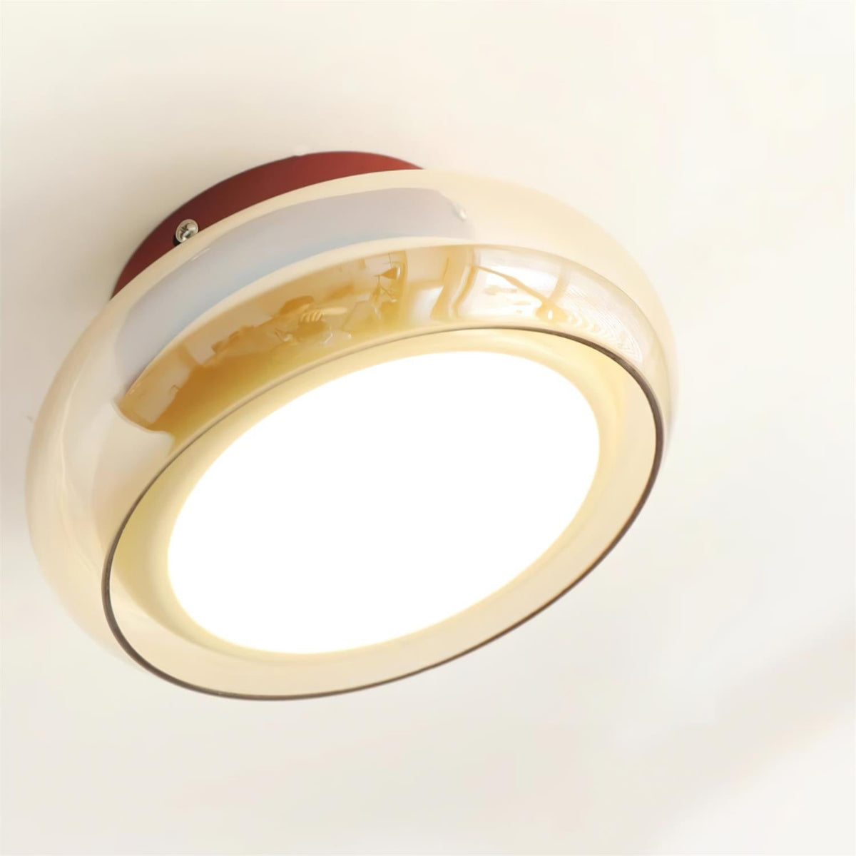 Retro Plafondlamp Opbouw Rookglas met Geïntegreerde LED