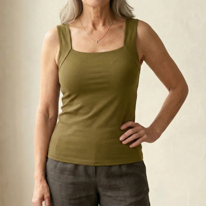 Dames Tanktop met Ingebouwde Bra - Zacht en Comfortabel Basic