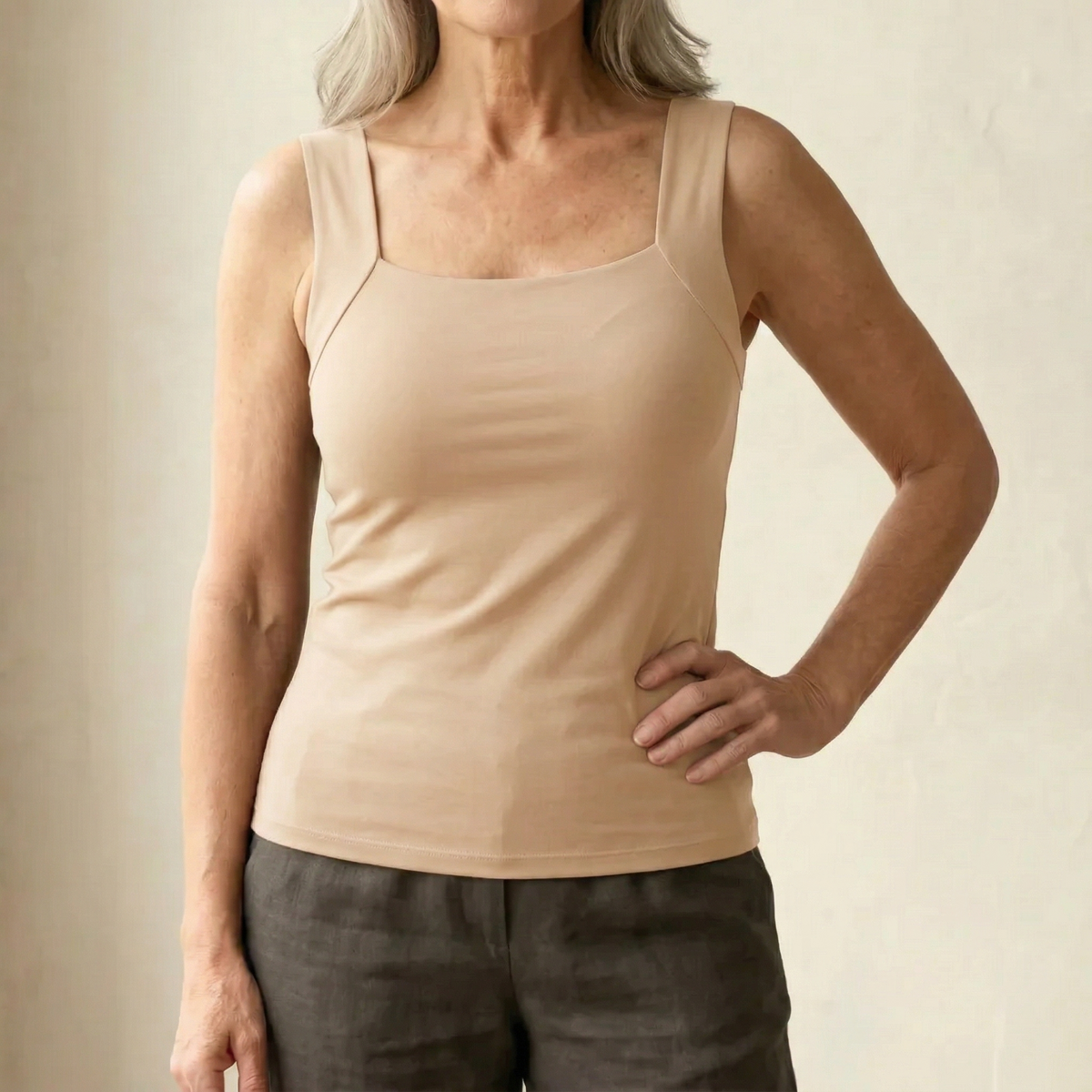 Dames Tanktop met Ingebouwde Bra - Zacht en Comfortabel Basic