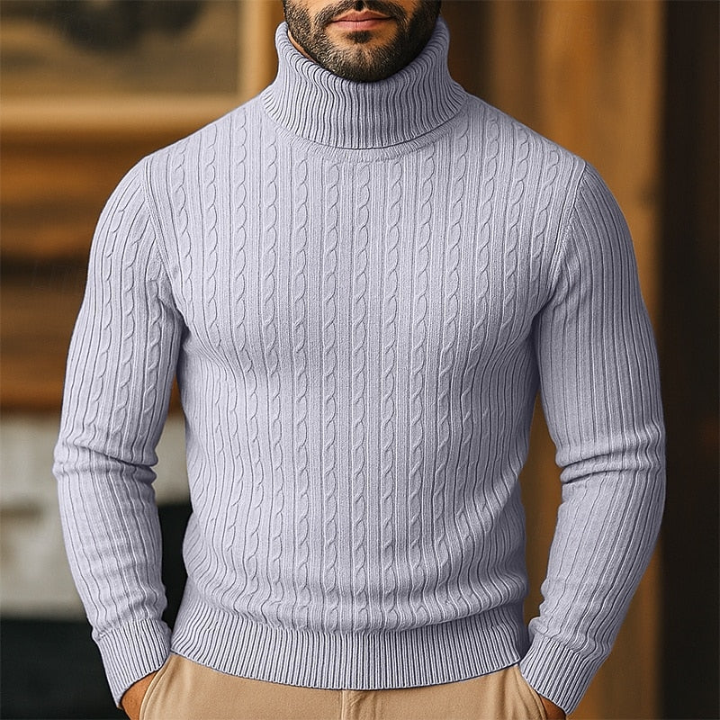 Rupert | Cable Knit Turtleneck Sweater 0
