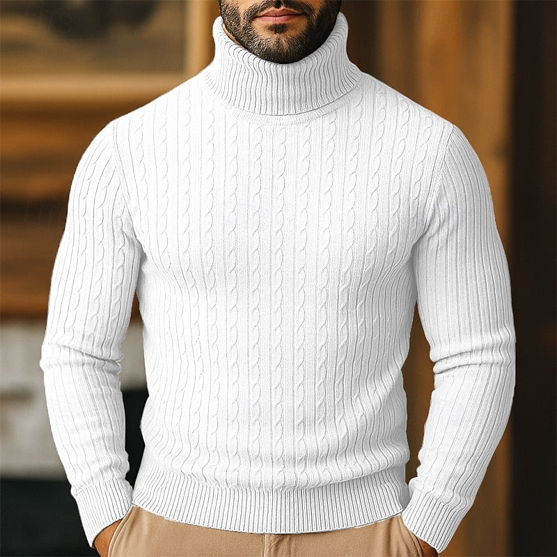 Rupert | Cable Knit Turtleneck Sweater 1