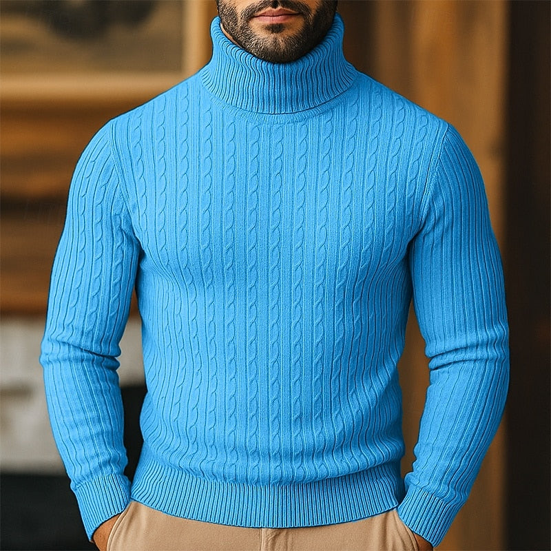 Rupert | Cable Knit Turtleneck Sweater 11