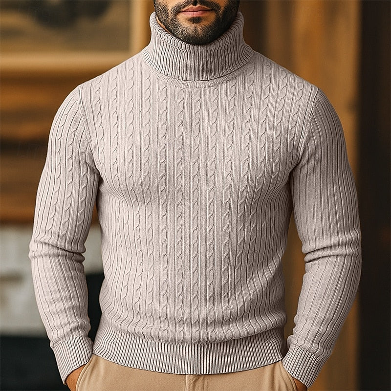 Rupert | Cable Knit Turtleneck Sweater 13