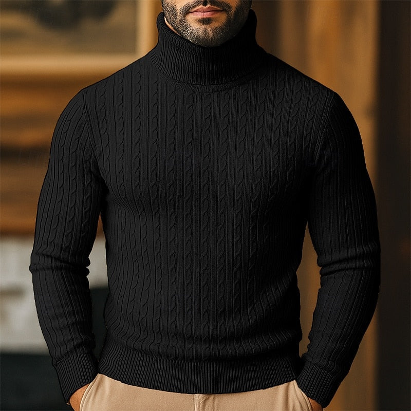 Rupert | Cable Knit Turtleneck Sweater 3