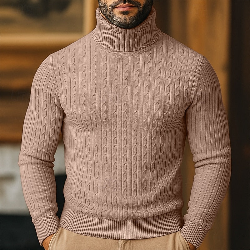 Rupert | Cable Knit Turtleneck Sweater 7
