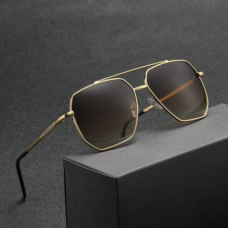 Aviator Zonnebril met Metalen Frame en UV400 Bescherming