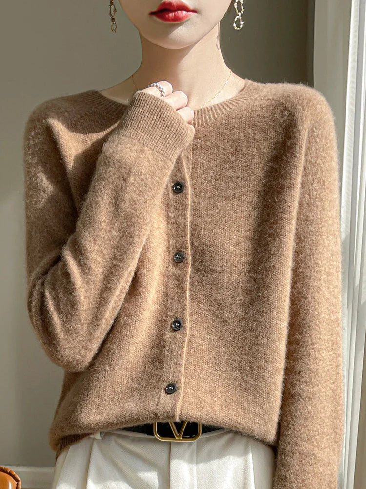 Dames Vest Fijngebreid - Zachte Katoenen Cardigan voor Laagjes