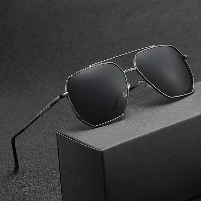 Aviator Zonnebril met Metalen Frame en UV400 Bescherming