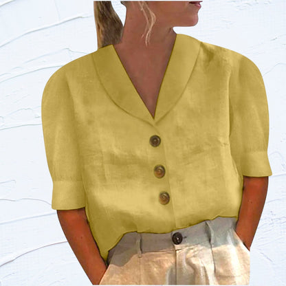 Noelle - Casual Blouse met Kraag