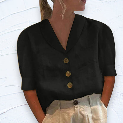 Noelle - Casual Blouse met Kraag