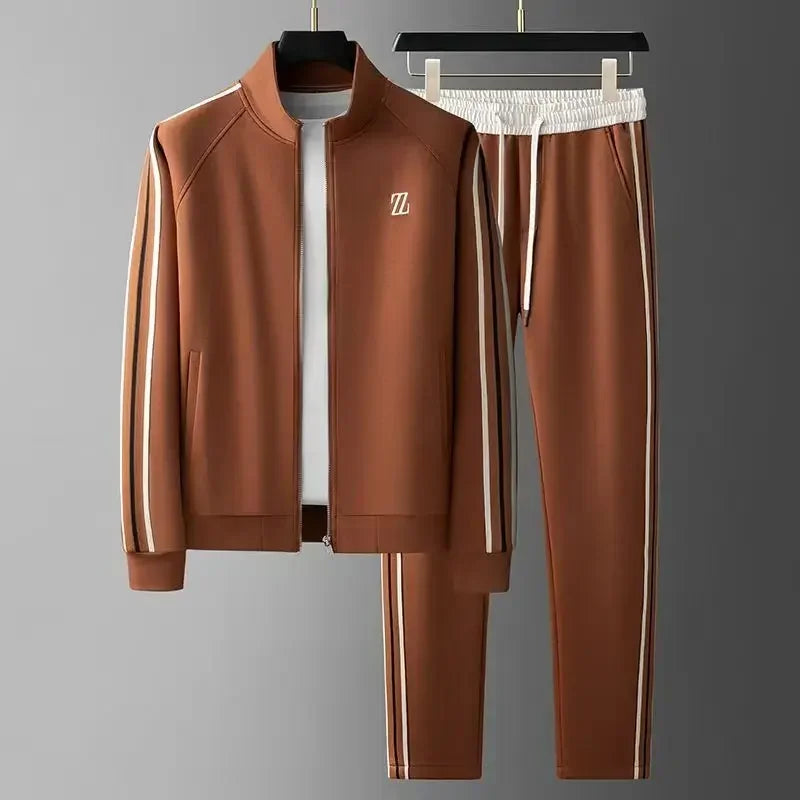 Dames Joggingpak met Leren Details en Verstelbare Koordbroek