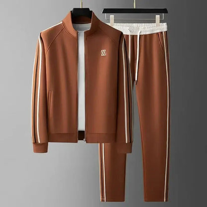 Dames Joggingpak met Leren Details en Verstelbare Koordbroek