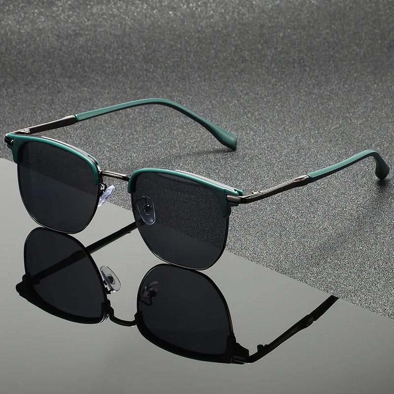 Dames Zonnebril Clubmaster Model Metalen Frame