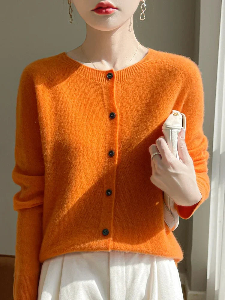 Dames Vest Fijngebreid - Zachte Katoenen Cardigan voor Laagjes