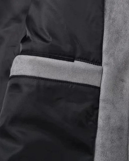 Heren Field Jacket Veganistisch Suède met Functionele Zakken