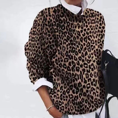 Dames Trui met Bloemenprint – Gebreide Pullover Fantasieprint