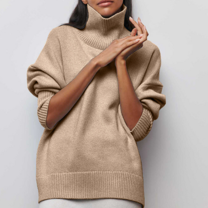 Dames Gebreide Coltrui – Hoge Col Rollneck Trui, Winter, Lange Mouwen, Casual & Business