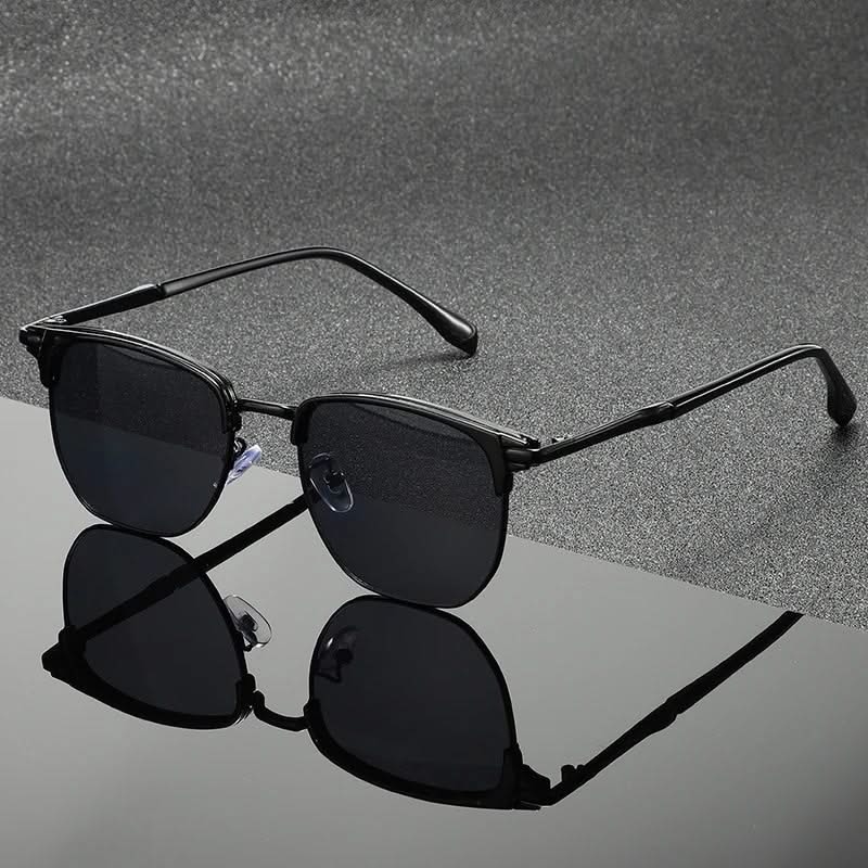 Dames Zonnebril Clubmaster Model Metalen Frame