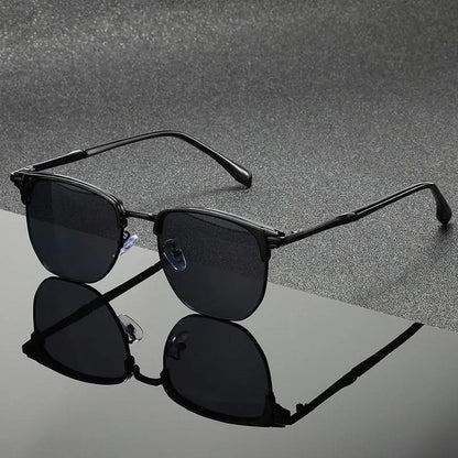Dames Zonnebril Clubmaster Model Metalen Frame