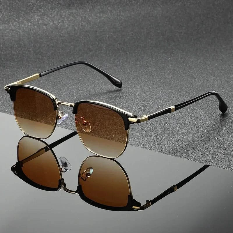 Dames Zonnebril Clubmaster Model Metalen Frame