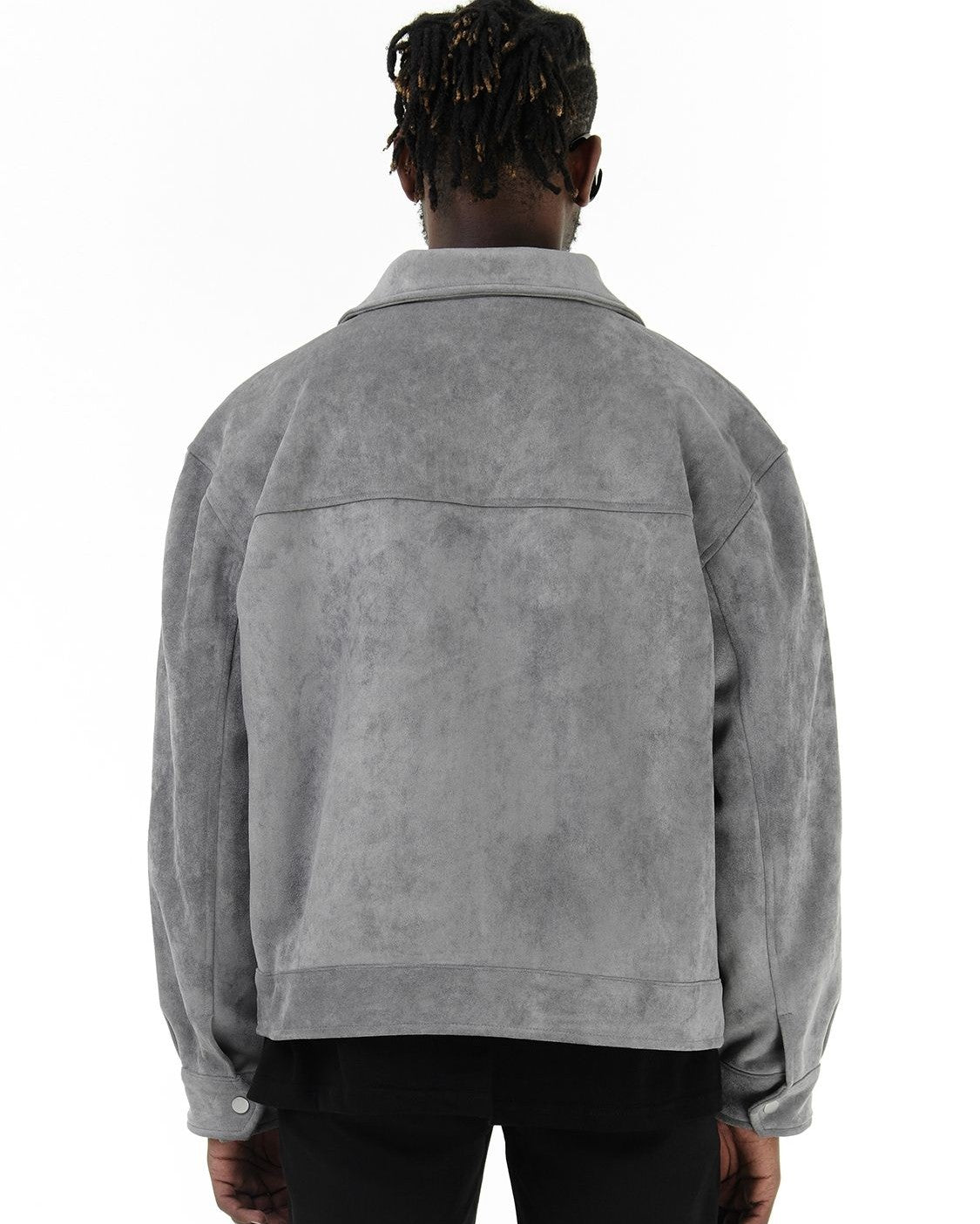 Heren Field Jacket Veganistisch Suède met Functionele Zakken