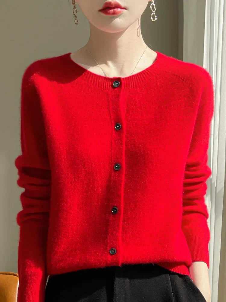 Dames Vest Fijngebreid - Zachte Katoenen Cardigan voor Laagjes
