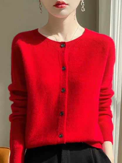 Dames Vest Fijngebreid - Zachte Katoenen Cardigan voor Laagjes