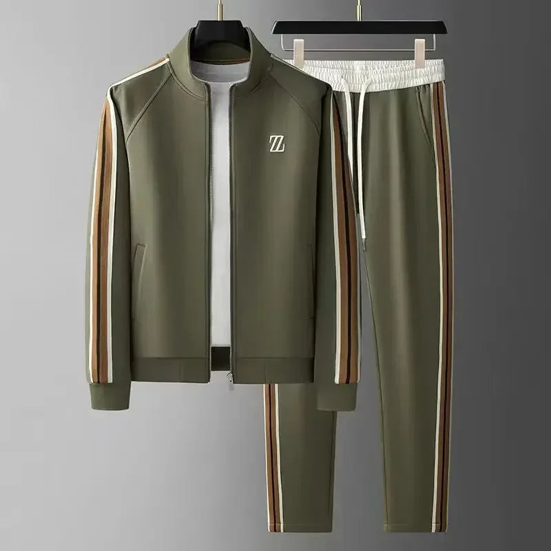 Dames Joggingpak met Leren Details en Verstelbare Koordbroek