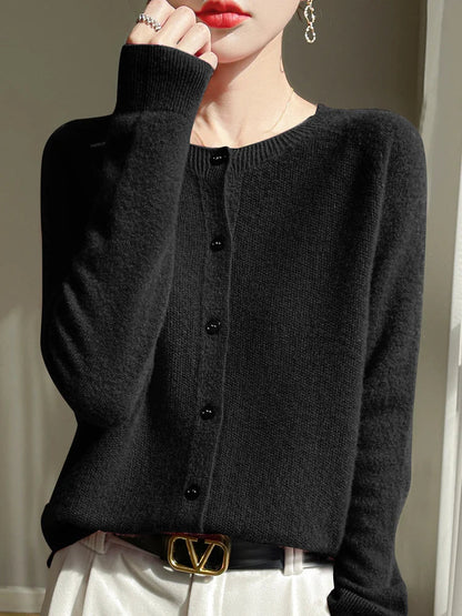 Dames Vest Fijngebreid - Zachte Katoenen Cardigan voor Laagjes