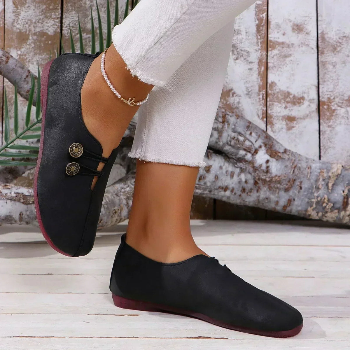 Dames Loafers Suede met Elastische Bandsluiting