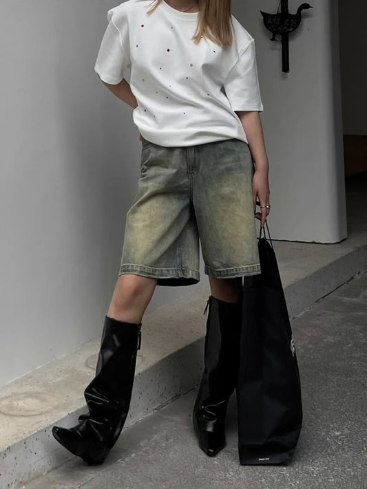 Lucie - Losse Denim Shorts