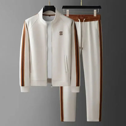 Dames Joggingpak met Leren Details en Verstelbare Koordbroek