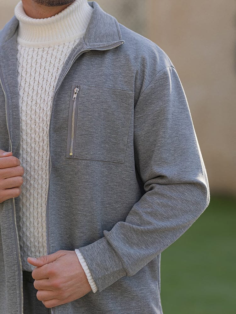 Heren Slim Fit Set – Met Rits, Geschikt voor Casual en Sportieve Activiteiten