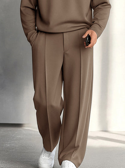 Heren Slim Fit Set – Geschikt voor Casual en Dagelijks Gebruik, Met Rits en Elastische Taille